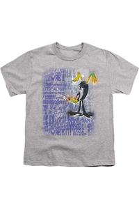 Футболка с граффити Duck от Looney Tunes для детей Gildan, Athletic Heather