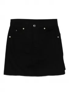 Джинсовая юбка мини с заклепками Charles Jeffrey Loverboy, черный