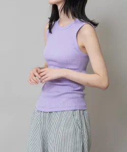 Хлопковый трикотажный пуловер без рукавов