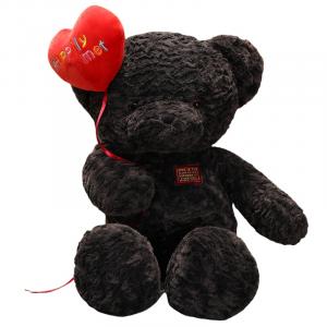 Плюшевый мишка Heart Balloons Bear Confession Bear большая игрушка плюшевая кукла 38см/55см/75см/100см/130см высота KUMAOYA, черный