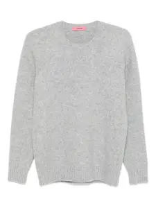 Шерстяной свитер с круглым вырезом Drumohr, серый