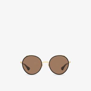 Солнцезащитные очки Dita круглые металлические, золотой