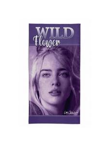 Cofi 1453 Пляжное полотенце Билли Айлиш 70x140 см, хлопковое банное полотенце, полотенце для рук, фиолетового цвета