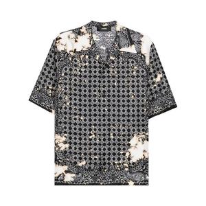 Рубашка Amiri Bleach Bandana Bowling Shirt, Black