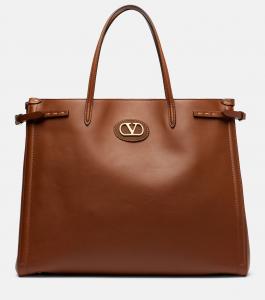 Сумка-тоут Antibes Large из кожи Valentino Garavani, Tobacco