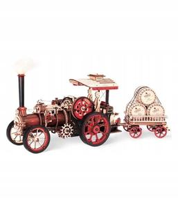 ROBOTIME Складная деревянная модель 3D-пазла - трактор с паровым двигателем Pan i Pani Gadżet