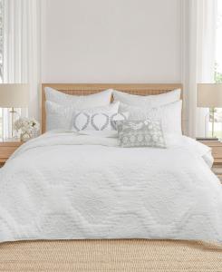 Комплект постельного белья из 3 предметов для стегания с использованием муслинового шва, размер Full/Queen Levtex, White