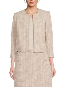 Укороченная фактурная куртка с открытым передом Calvin Klein, цвет Pink Multicolor