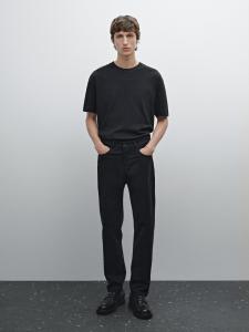 Футболка средней плотности из 100% хлопка Massimo Dutti, синий