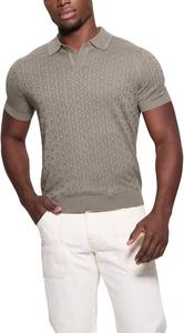 Мужское поло GUESS Eco с коротким рукавом и ажурной строчкой Brian, Walnut Shell