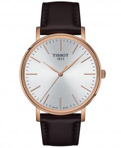 Мужские швейцарские часы Everytime с коричневым кожаным ремешком, 40 мм Tissot