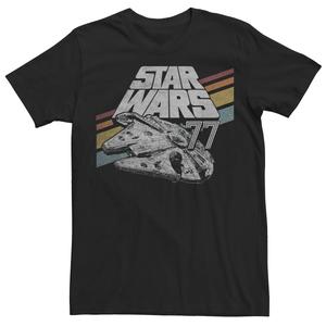 Мужская футболка Millennium Falcon Retro в радужную полоску Star Wars