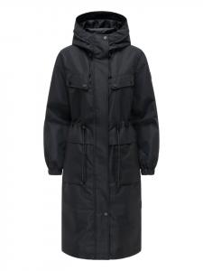 Navahoo Длинное пальто Kirschwind 14 черного цвета