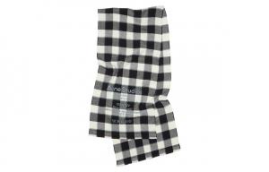 Шерстяной вязаный шарф унисекс Acne Studios, черно-белый