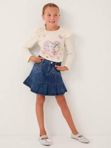 Детская джинсовая юбка с термоаппликацией Jewel Monsoon, Blue