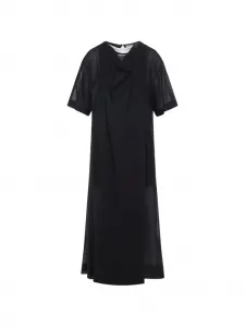 Платье миди с драпировкой Carven, черный