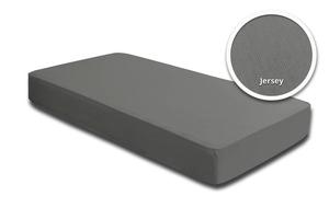 Детская простыня One-Home grau 60-70x140 см, серый - джерси - 70 x 2 x 140 см