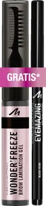 Гель для бровей Manhattan Wonder Freeze Brow Lamination Gel 004 Deep Brown & Eyemazing Kajal Eyeliner 1010N black
