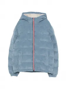 Куртка из вельвета с капюшоном Moncler Enfant, синий