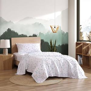 Комплект постельного белья Eddie Bauer Kids - Queen, устойчивое к пятнам, с подходящей(ими) наволочкой(ами), очень мягкий, идеально подходит для детской комнаты мальчика (зеленый цвет Dreamland, размер Queen), Dreamland Green