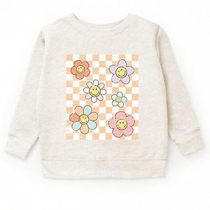 Свитшот Smileyworld в клетку с цветочным принтом The Juniper Shop, Natural