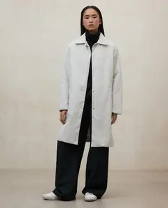 Женское пальто с застежкой на пуговицы и боковыми карманами Ecoalf, белый