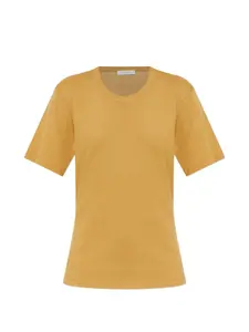 Футболка с круглым вырезом и короткими рукавами LEMAIRE, желтый