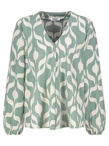 Блуза Sublevel Bluse, цвет Mint/Weiß