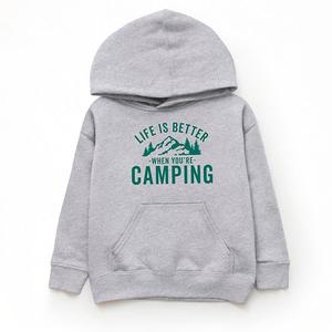 Толстовка с капюшоном Life is better when you're camping The Juniper Shop, Heather Grey