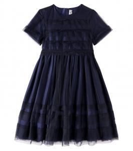 Платье из тюля Il Gufo, синий