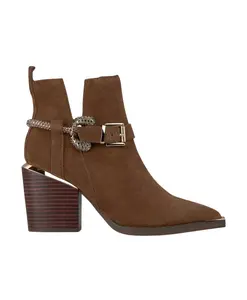 Ботильоны со стременами, украшенными стразами Alma En Pena, коричневый