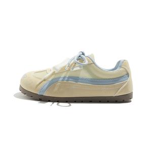 Сбалансированные, легкие и дышащие низкие женские скейтбордские туфли MEAKKEA, желтый