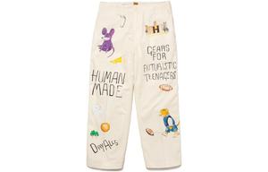 Принтованные чиносы HUMAN MADE, белый