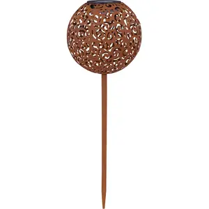 Солнечный светильник LED SOLAR LED-модуль 1 шт. теплый белый, солнечная лампа для сада, отличный световой эффект, солнечный шар с земляным колом Globo Lighting, Rostfarben