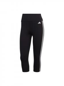 Леггинсы Train Essentials с тремя полосками и высокой талией длиной 3/4, черного цвета adidas