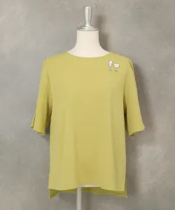 Пуловер с заправленными рукавами Studio Picone, цвет Yellow(049)