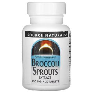 Экстракт ростков брокколи Source Naturals 500 мг, 30 таблеток (250 мг на таблетку)