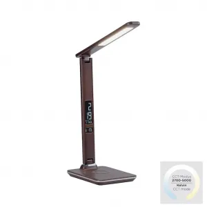 Настольная лампа LED ADRIANO с LED-панелью, 1 шт., теплый белый - холодный белый свет Paul Neuhaus, коричневый