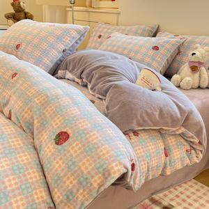 Fuanna Пододеяльник 150х200 см из молочного велюра, зимний утепленный, цвет Miz Pearl