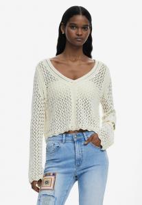 Джемпер Desigual CROPPED OPENWORK, Beige