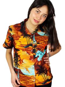 Блуза King Kameha Surf, коричневый