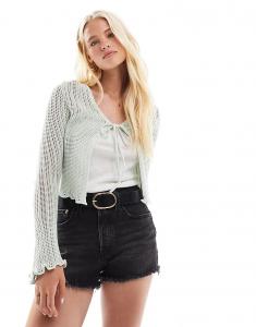 Кардиган Cotton On открытой вязки мятного цвета Cotton On