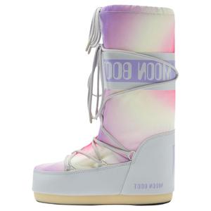 Ботинки женские Moon Boot высокие с принтом "тай-дай", мультиколор