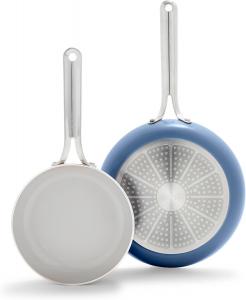 Набор из 2 сковородок GreenPan Nova с керамическим антипригарным покрытием 20 см и 25 см, синий