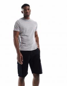 Льняные шорты French Connection черного цвета с карманом-карго French Connection Mens