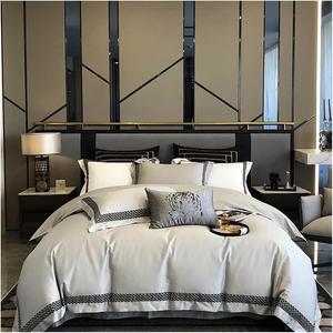 YUSIWOAL Комплект постельного белья из египетского хлопка 1000TC с вышивкой