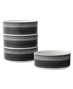 Набор из 4 мисок для хлопьев Colorstax Ombre Stax 6 дюймов Noritake, jet