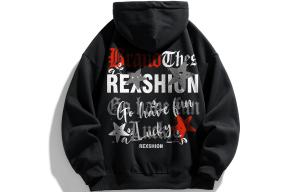 REXSHION Толстовка унисекс, Черный (на флисовой подкладке)