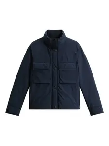 Пуховик с карманами WOOLRICH, синий