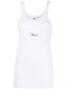 Random Identities топ в рубчик с логотипом, белый